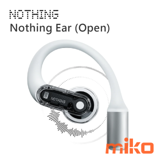 Nothing Ear (Open)  單體上的隔膜具備獨特外形，可在中心處(而非末端) 鼓起和攤平。此一創新設計為Nothing 的獨家技術。